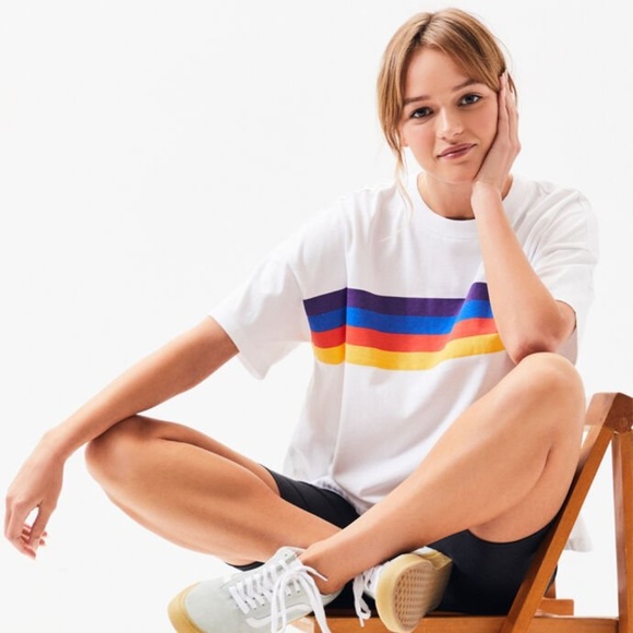 Vans Tops - Vans Colorful Stripes Relaxed Short Sleeve Tee